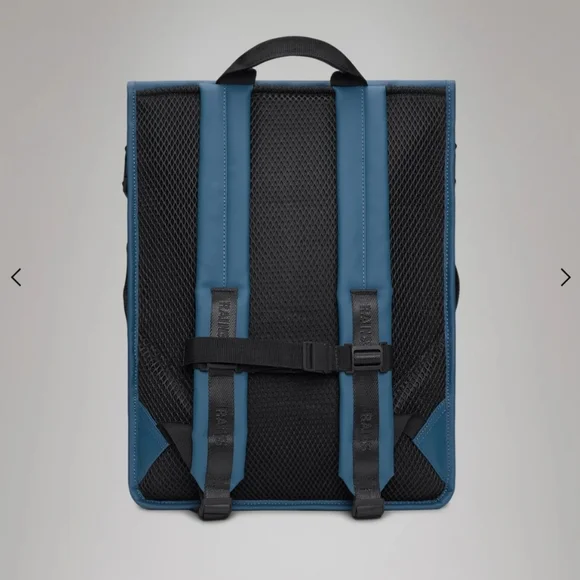 Rains Trail Rolltop BackpackTrail Rolltop Backpack Waves Blue NEW - Picture 4 of 9